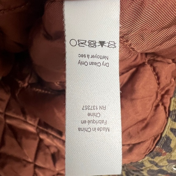 Marissa Webb Ellery Khaki Leopard Print Cotton Canvas Quilted Utility Jacket - Picture 14 of 16